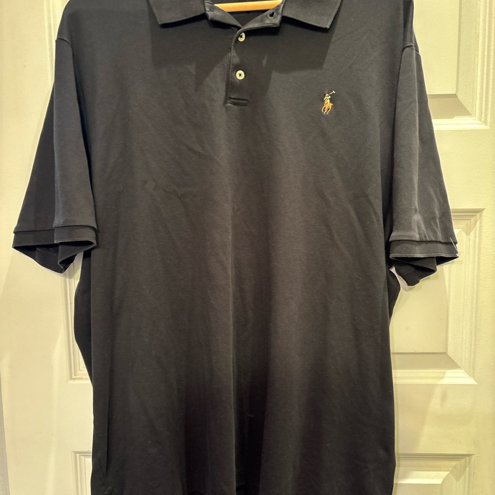 Polo Ralph Lauren Polo Shirt Mens XXL Black Classic Fit Short Sleeve
